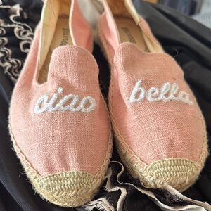 Ciao Bella Pink Espadrille Slip-On Flats